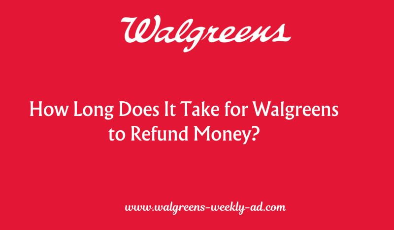 How Long Does It Take for Walgreens to Refund Money